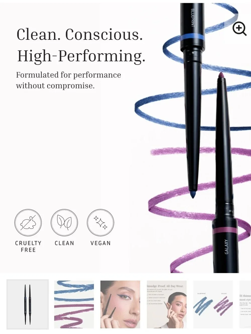 Lithe High Definition Gel Eyeliner In Shades Blueprint And Galaxy Nwt